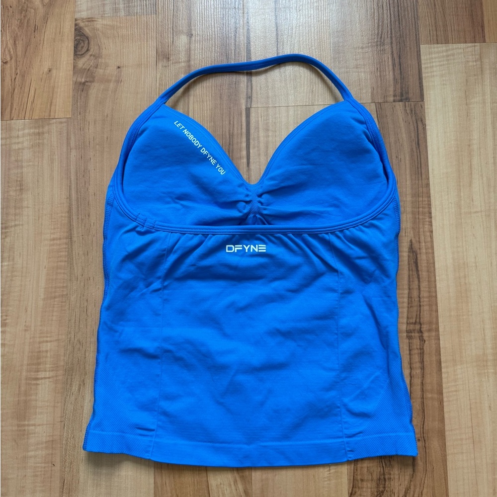 Electric Blue Dfyne Impact Strappy Top size small - Picture 2 of 3
